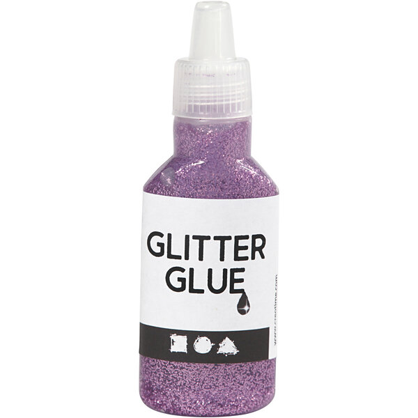 Creativ Company Glitterlijm, paars, 25 ml/ 1 fles
