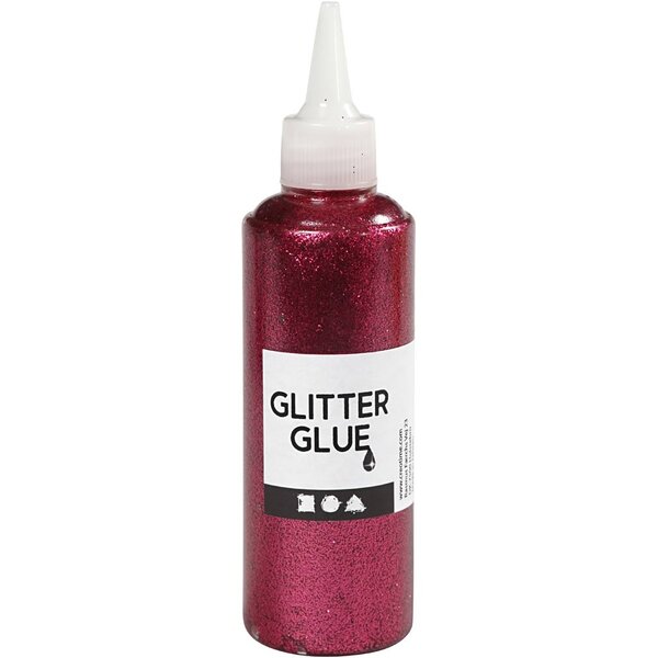 Creativ Company Glitterlijm, roze, 118 ml/ 1 fles