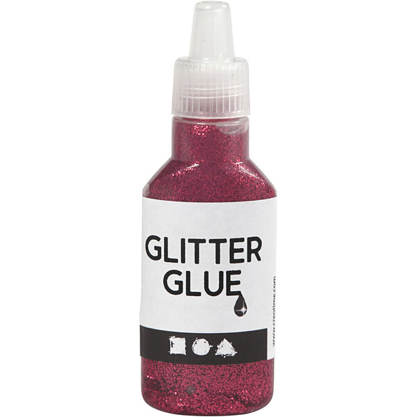 Creativ Company Glitterlijm, roze, 25 ml/ 1 fles