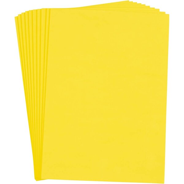Creativ Company Foam Vellen, A4, vel 210x297 mm, dikte 2 mm, geel, 10 vel/ 1 doos