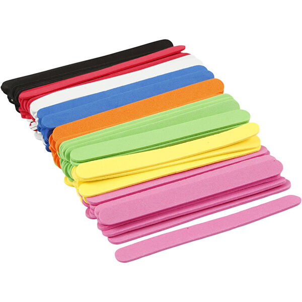 Creativ Company EVA Foam Ijsstokjes, L: 11,5 cm, B: 1 cm, dikte 2 mm, diverse kleuren, 120 stuk/ 1 doos