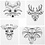Creativ Company Vellen krimpfolie met motieven, wilde dieren, vel 10,5x14,5 cm, dikte 0,3 mm, mat transparant, 4 vel/ 1 doos