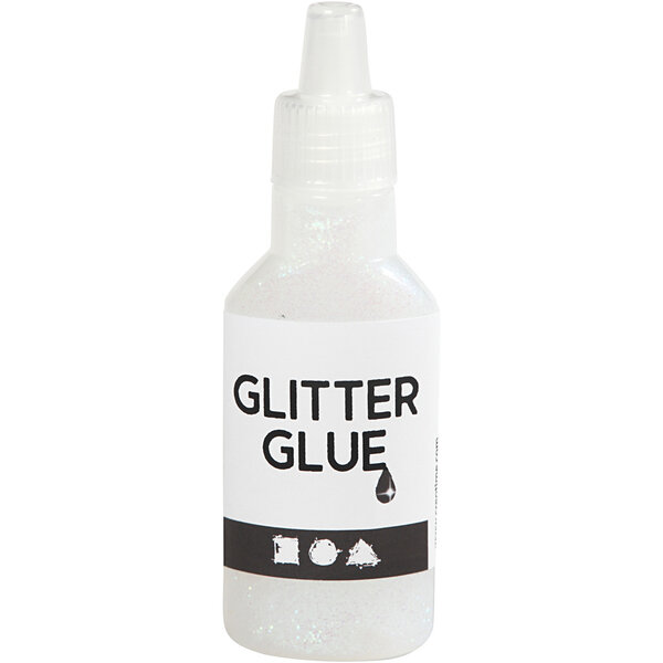 Creativ Company Glitterlijm, holografisch wit, 25 ml/ 1 fles