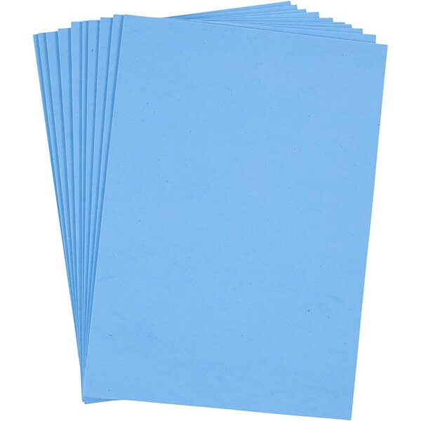 Foam Vellen, A4, vel 210x297 mm, dikte 2 mm, lichtblauw, 10 vel/ 1 doos