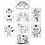 Creativ Company Vellen krimpfolie met motieven, vel 10,5x14,5 cm, dikte 0,3 mm, 36 vel/ 1 doos