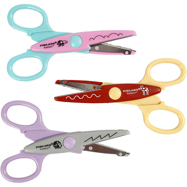 Fiskars Fiskars Kidzors Kartelscharen, nijlpaard, kameel & egel, 3 stuk/ 1 doos