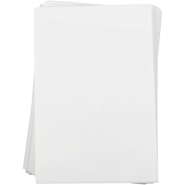 Creativ Company Vellen krimpfolie, vel 20x30 cm, dikte 0,3 mm, Mat wit, 100 vel/ 1 doos