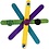 Creativ Company Glitter en houten stokjes, diverse kleuren, 1 set