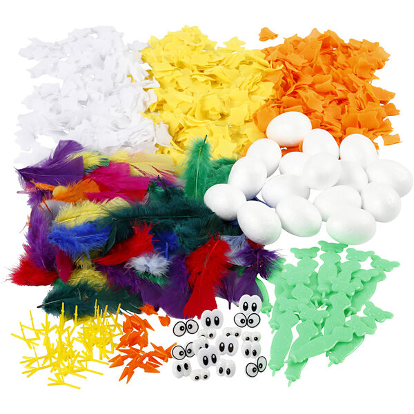 Creativ Company Set voor kuikens, H: 6 cm, 16 stuk, 1 set