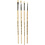 Creativ Company Nature Line kwasten, afm 00+1+2+4, L: 18,5-19 cm, B: 5-7 mm, plat, 4 stuk/ 1 doos