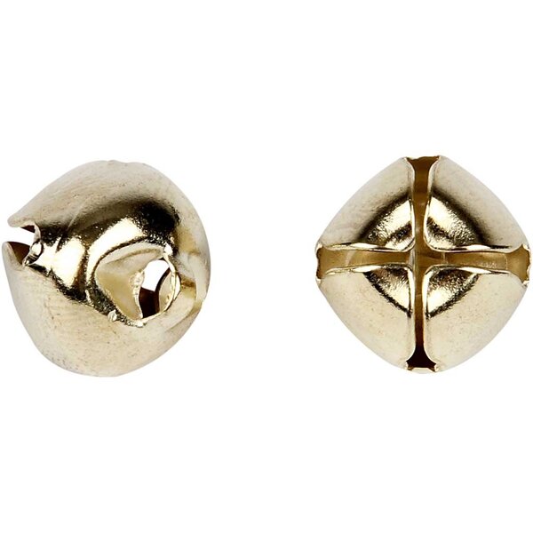 Creativ Company Belletjes, d 8+10+13 mm, goud, 18 div/ 1 doos