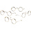 Creativ Company Bril, B: 60 mm, gatgrootte 21 mm, goud, 10 stuk/ 1 doos