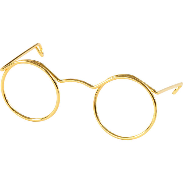Creativ Company Bril, B: 50 mm, gatgrootte 17 mm, goud, 10 stuk/ 1 doos