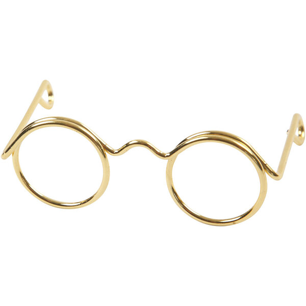 Creativ Company Bril, B: 35 mm, gatgrootte 13 mm, goud, 10 stuk/ 1 doos