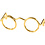 Creativ Company Bril, B: 25 mm, goud, 10 stuk/ 1 doos