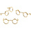 Creativ Company Bril, B: 25 mm, goud, 10 stuk/ 1 doos