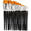Creativ Company Gold Line penselen, afm 0+2+4+8+12+16+20, L: 17-21 cm, B: 2-22 mm, plat, 30 stuk/ 1 doos