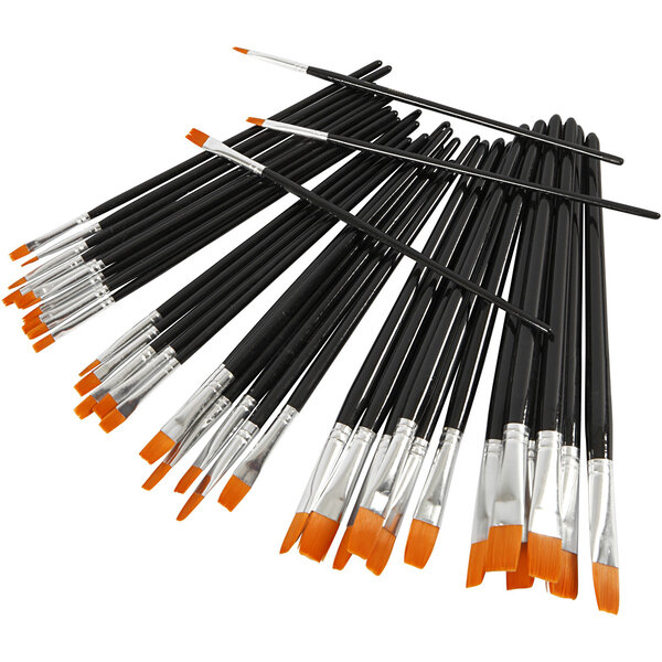Creativ Company YellowLine Kwastenset, afm 0+2+4+8+12+16, 36 stuk/ 1 doos