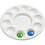 Creativ Company Palet, Rond palet met 11 vakken, d 17 cm, wit, 10 stuk/ 1 doos