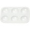 Creativ Company Palet, Rechthoekig palet met 6 vakken, afm 13x8,5 cm, wit, 10 stuk/ 1 doos