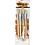 Creativ Company Kwasten voor kinderen, afm 15, L: 18,5+19,5 cm, B: 11+17 mm, plat,rond, 4 stuk/ 1 doos