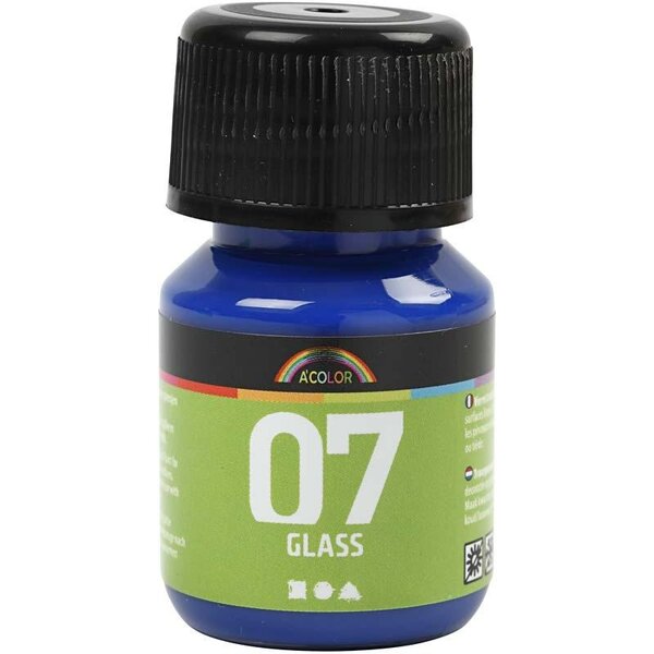 A-color A-Color Glass, brilliant blauw, 30 ml/ 1 fles