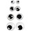 Creativ Company Wiebelogen, niet zelfklevend, d 4+6+8+10 mm, 40 div/ 1 doos