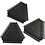 Creativ Company Structuurkam van rubber, afm 9 cm, zwart, 3 stuk/ 1 doos