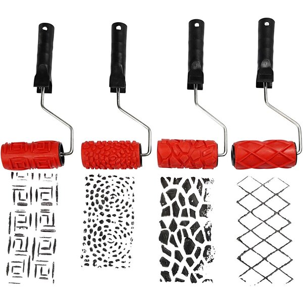 Creativ Company Patroonroller, B: 10 cm, 4 stuk/ 1 doos