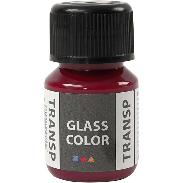 Creativ Company Glass Color Transparent, roze, 30 ml/ 1 fles