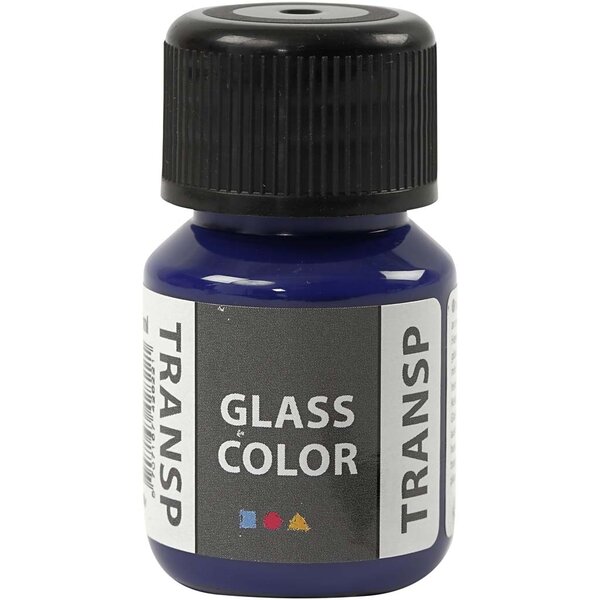 Creativ Company Glass Color Transparent, brilliant blauw, 30 ml/ 1 fles