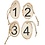 Creativ Company Houten schijven met adventcijfers, 4 stuk/ 1 doos