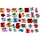 Strasstenen, afm 10-17 mm, diverse kleuren, 15 gr/ 1 doos
