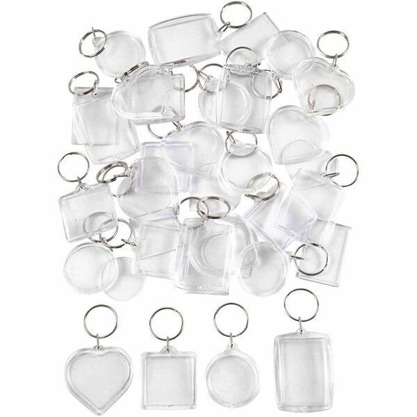 Creativ Company Sleutelhanger, afm 40-50 mm, 100 stuk/ 1 doos