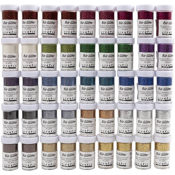 Creativ Company Bio Sparkles, diverse kleuren, 46x27 ml/ 1 doos