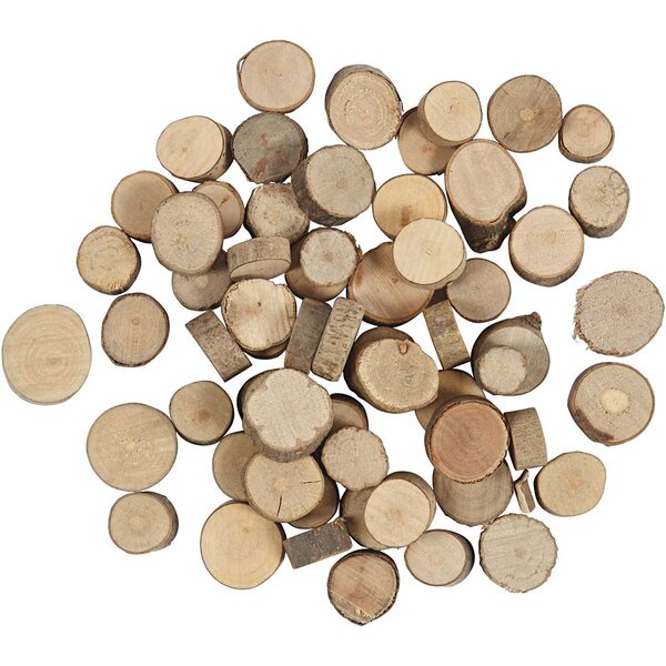 Creativ Company Houten schijf, d 10-15 mm, 25 gr/ 1 doos