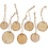 Creativ Company Houten schijf met ophangoog, d 35-45 mm, dikte 7 mm, 7 stuk/ 1 doos