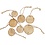 Creativ Company Houten schijf met ophangoog, d 35-45 mm, dikte 7 mm, 7 stuk/ 1 doos