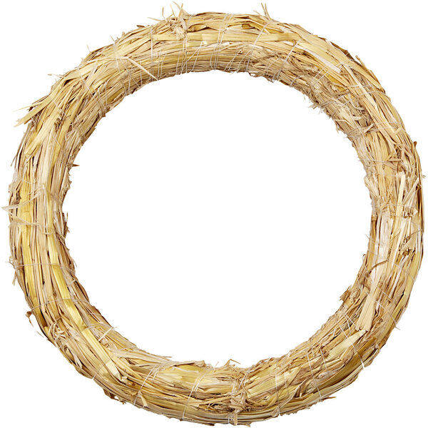 Creativ Company Krans van stro, d 27 cm, dikte 3 cm, 1 stuk