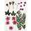 Creativ Company Gedroogde bloemen en bladeren, lichtrood, 1 doos