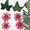 Creativ Company Gedroogde bloemen en bladeren, lichtrood, 1 doos