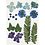 Creativ Company Gedroogde bloemen en bladeren, blauw, 1 doos