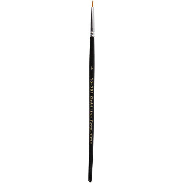 Creativ Company Gold Line penselen, afm 0, L: 17 cm, B: 1 mm, rond, 12 stuk/ 1 doos