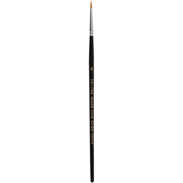 Creativ Company Gold Line penselen, afm 2, L: 17 cm, B: 2 mm, rond, 12 stuk/ 1 doos