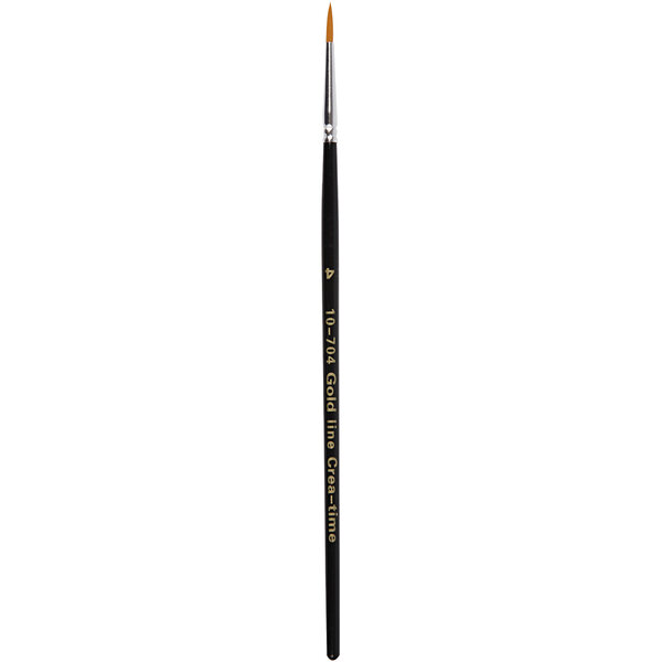 Creativ Company Gold Line penselen, afm 4, L: 17 cm, B: 2,5 mm, rond, 12 stuk/ 1 doos