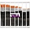 Creativ Company Gold Line penselen, afm 1+2+4+8+12+18+22, L: 17-21 cm, B: 1-7 mm, rond, 7x12 stuk/ 1 doos