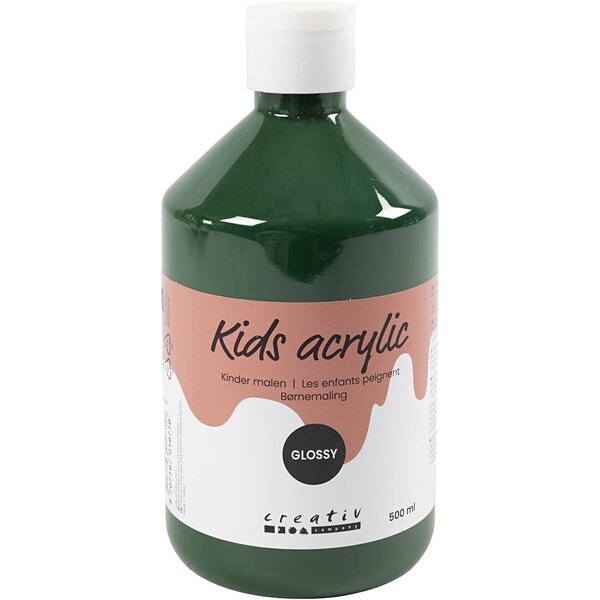 Creativ Company Acrylverf Glossy, donkergroen, 500 ml/ 1 fles