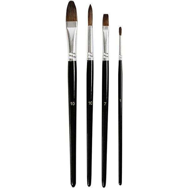 Creativ Company Aquarelpenselen, 4 stuk/ 1 doos