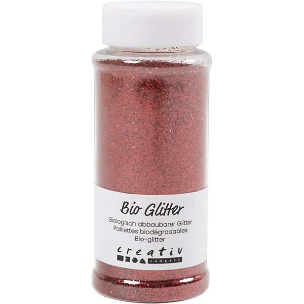 Creativ Company Bio Sparkles, rood, 140 ml/ 1 Doosje