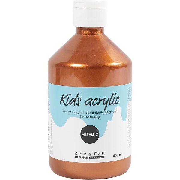 Acrylverf Metallic, metallic, metallic koper, 500 ml/ 1 fles